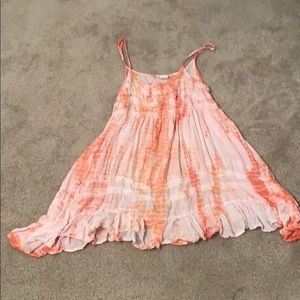 orange and white summery dress